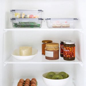 IKEA 365+, Контейнер для пищевых продуктов с крышкой, прямоугольный/пластиковый, 1,0 л, 3 шт