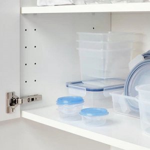 PRUTA, пищевой контейнер, прозрачный/синий, 70 мл
