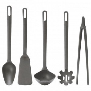 FULLÄNDAD, Набор кухонных принадлежностей из 5 предметов, серый