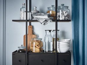 IKEA VARDAGEN, банка с крышкой, прозрачное стекло, 1,9 л