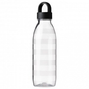 IKEA 365+, Бутылка для воды, полосатая/темно-серая, 0,7 л