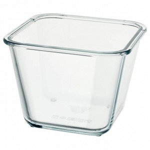 IKEA 365+, контейнер для продуктов, квадрат/стекло, 1,2 л