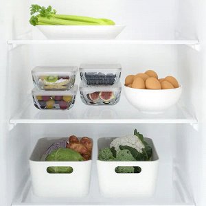 BESTÄMMA, Контейнер для пищевых продуктов с крышкой, стеклянный, 0,5 л
