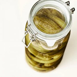 KORKEN, Банка с крышкой из прозрачного стекла, 2 л