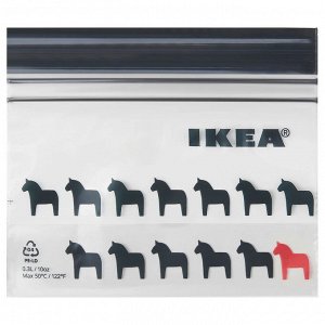 ISTAD, Закрывающийся пакет, черный, 0,3 л/ 25 шт