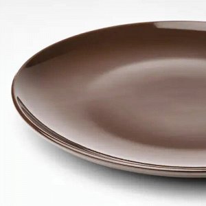 FÄRGKLAR, Набор тарелок , глянцево-коричневая, 26 см