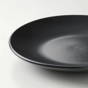 "Уценка"  FÄRGKLAR, Набор тарелок, матовый темно-серый, 20 см