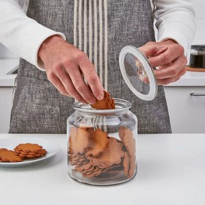 VARDAGEN, Банка с крышкой из прозрачного стекла, 1,9 л