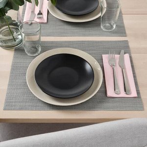IKEA FÄRGKLAR, Набор тарелок, матовый темно-серый, 20 см