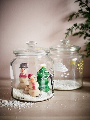 VARDAGEN, Банка с крышкой из прозрачного стекла, 1,9 л
