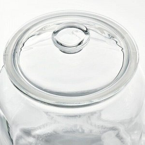VARDAGEN, Банка с крышкой из прозрачного стекла, 1,9 л