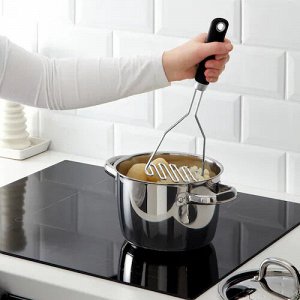 IKEA 365+ HJÄLTE, Картофелемялка, нержавеющая сталь/черный
