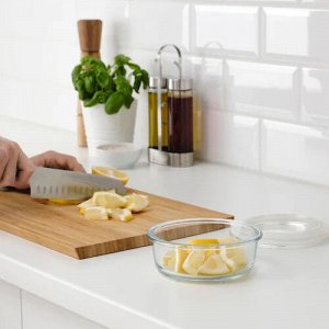 IKEA 365+, Контейнер для пищевых продуктов, круглый/стеклянный, 400 мл