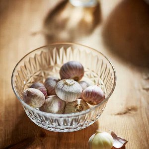 SÄLLSKAPLIG, Миска, прозрачное стекло/с рисунком, 15 см