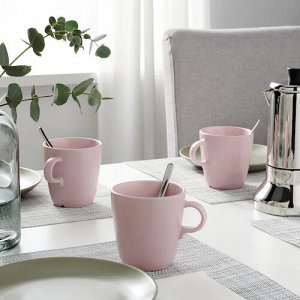 IKEA / FÄRGKLAR, Кружка, матовая светло-розовая, 370 мл