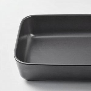 LYCKAD, набор из 2 тарелок для духовки и сервировки, темно-серый