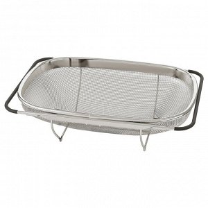 IKEA IDEALISK, Дуршлаг, нержавеющ сталь/черный, 34x23 см
