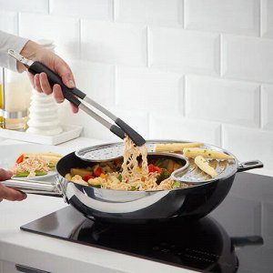 IKEA 365+ HJÄLTE, Щипцы для приготовления пищи, нержавеющая сталь/черный