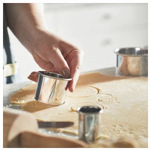 LÄTTBAKAD, Формочки для печенья, набор из 5 штук, серебристого цвета