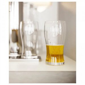 IKEA / LODRÄT, Пивной бокал, прозрачное стекло, 500 мл