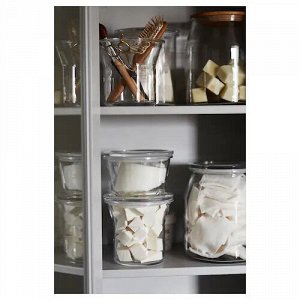 IKEA 365+, Контейнер для пищевых продуктов с крышкой, стеклянный, 600 мл