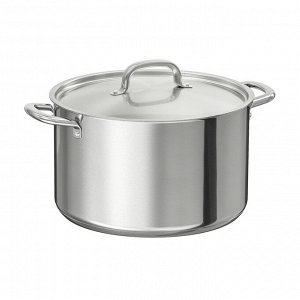 IKEA 365+, Кастрюля с крышкой, нержавеющая сталь, 10,0 л