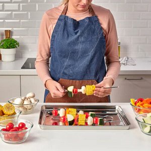 GRILLTIDER, Сервировочный поднос, нержавеющая сталь, 40х30 см