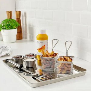 GRILLTIDER, Сервировочный поднос, нержавеющая сталь, 40х30 см