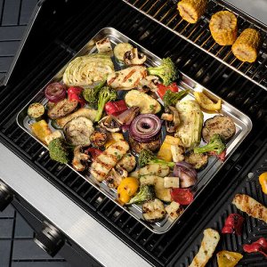 GRILLTIDER, Сервировочный поднос, нержавеющая сталь, 40х30 см