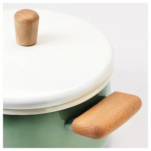 KASTRULL, Кастрюля с крышкой, зеленая, 3 л