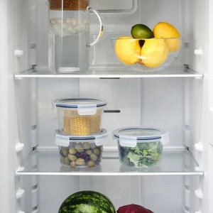 IKEA 365+, Контейнер для пищевых продуктов с крышкой, круглый/пластиковый, 750 мл/ 3 шт