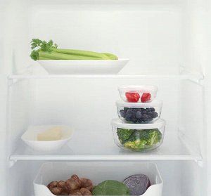 BESTÄMMA, Контейнер для пищевых продуктов с крышкой, набор из 3 штук, стеклянный