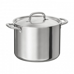 IKEA 365+, Кастрюля с крышкой, нержавеющая сталь, 8,0 л