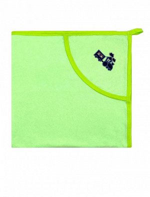Полотенце с уголком и рукавичкой / Зеленое