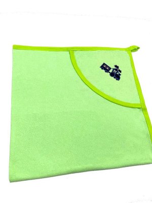 Полотенце с уголком и рукавичкой / Зеленое