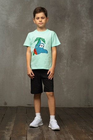 Комплект футболка + шорты Ленивец / Ментол