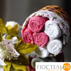 Подарочное полотенце Arya 30X30 6 Пр. Garden Розовый, Белый