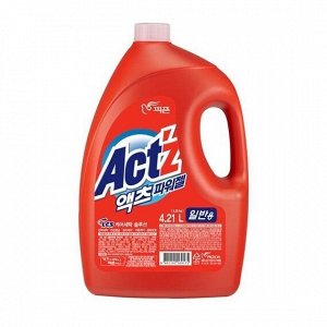 Концентрированный гель "Act’z Power Gel" для стирки белья для машин с вертикальной загрузкой (с ферментами, аромат свежих цветов) 4,21 л / 4