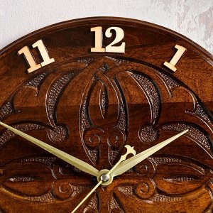 Часы ручной работы "Узор", 30 см, массив, Армения