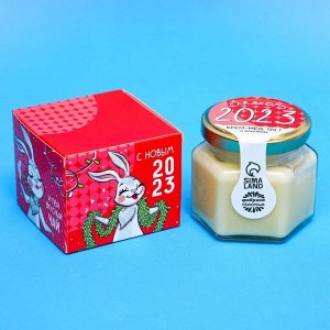 Подарочный набор «С новым 2023»: чай 50 г, крем-мёд с хлопком, 120 г