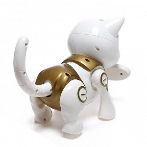 Робот-кошка, интерактивная «Новогодняя Шерри», русское озвучивание, цвет золотой
