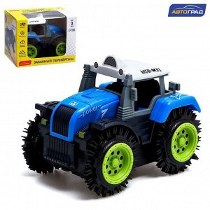 Трактор-перёвертыш «Хозяин фермы», работает от батареек, цвет синий