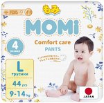 MOMI COMFORT CARE подгузники-трусики L (9-14 кг), 44 шт