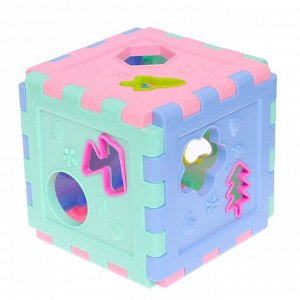 Развивающая игрушка-сортер «Куб» с часиками