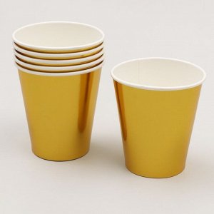 Набор посуды «С днём рождения», цвет золотой