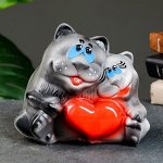 Копилка &quot;Сладкая парочка №3&quot; серая, 23х20см