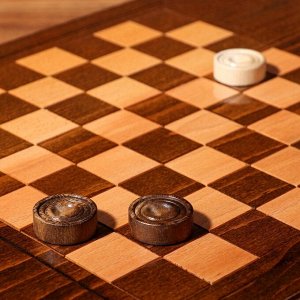 Нарды ручной работы "Стандарт", 60х30 см, с шахматным полем, массив ореха, Армения