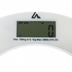 Весы напольные Luazon LVE-003, электронные, до 180 кг, 1хCR2032, стекло, белые