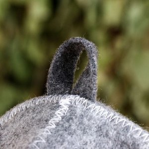 Шапка для бани и сауны, 70% полиэфир, 30% шерсть, серая, «Добропаровъ»