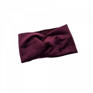 Повязка-Чалма, велюровая, цвет бордовый, арт.059.804